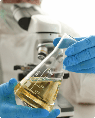 Scientist working with microscope